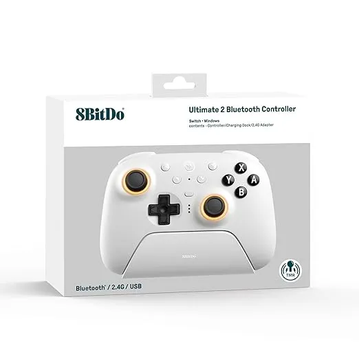 Joystick Gamer | 8BitDo Ultimate 2 Bluetooth Controller – White - Imagen 5